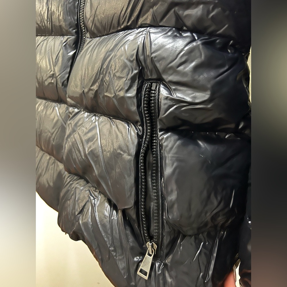Moncler Rhin Hooded Quilted Down black Puffer Jacket- SIZE 5 - Picture 12 of 15